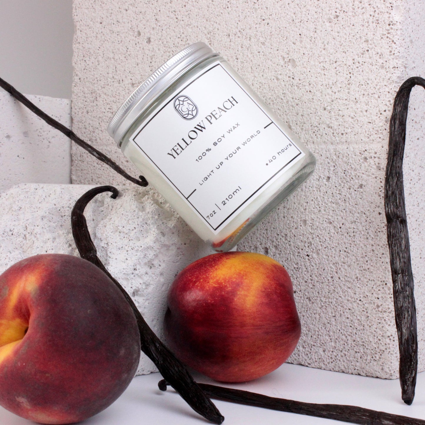 YELLOW PEACH – CANDLE JAR